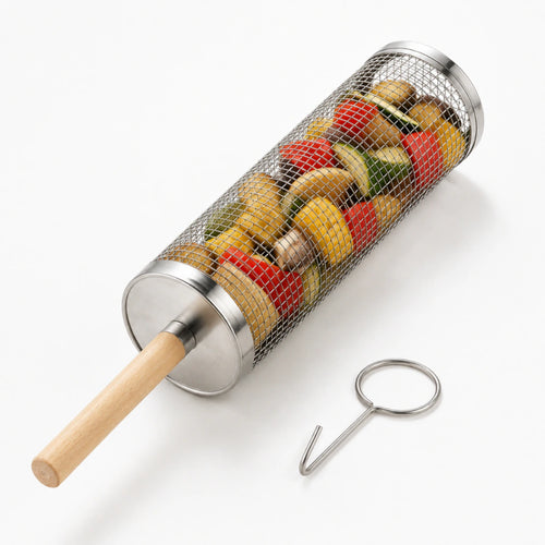 GrillBox™ Canasta Para Asado + Mango Removible