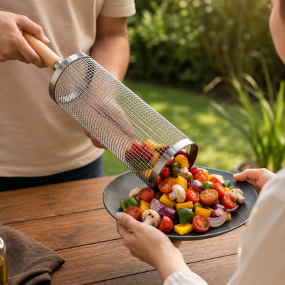 GrillBox™ Canasta Para Asado + Mango Removible