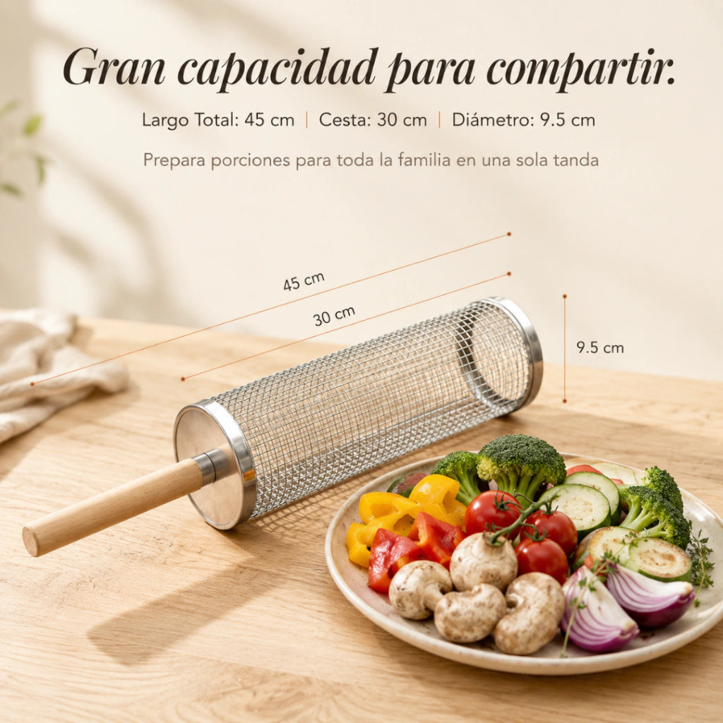 GrillBox™ Canasta Para Asado + Mango Removible