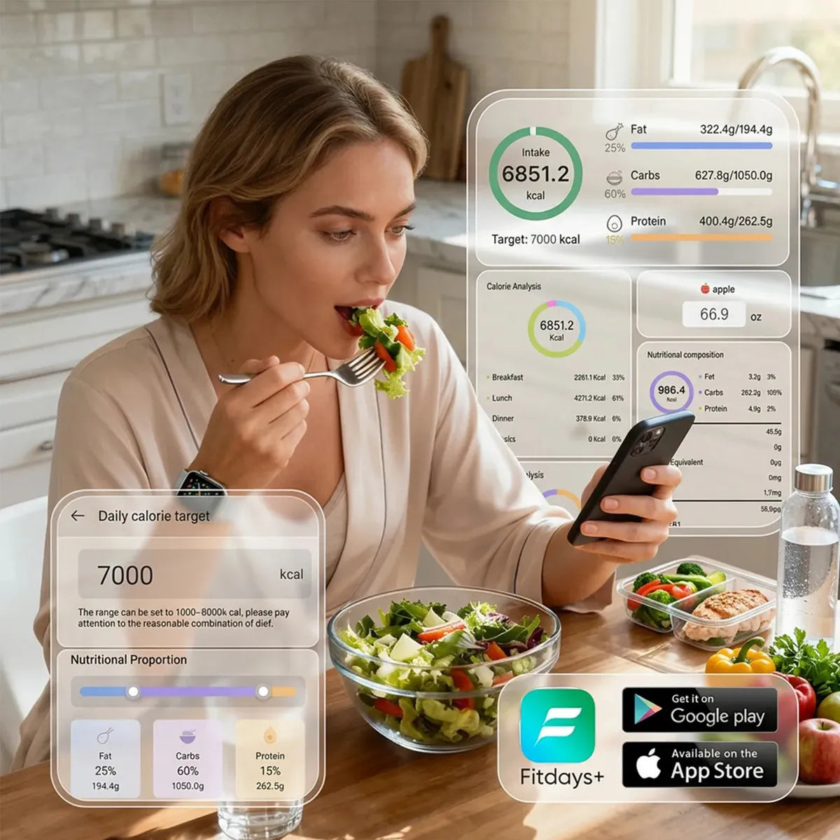 NutriScale™ | Balanza Inteligente de Cocina con Bluetooth y App