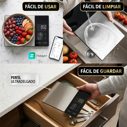 NutriScale™ | Balanza Inteligente de Cocina con Bluetooth y App