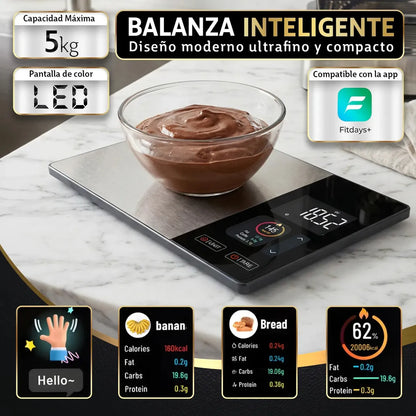 NutriScale™ | Balanza Inteligente de Cocina con Bluetooth y App