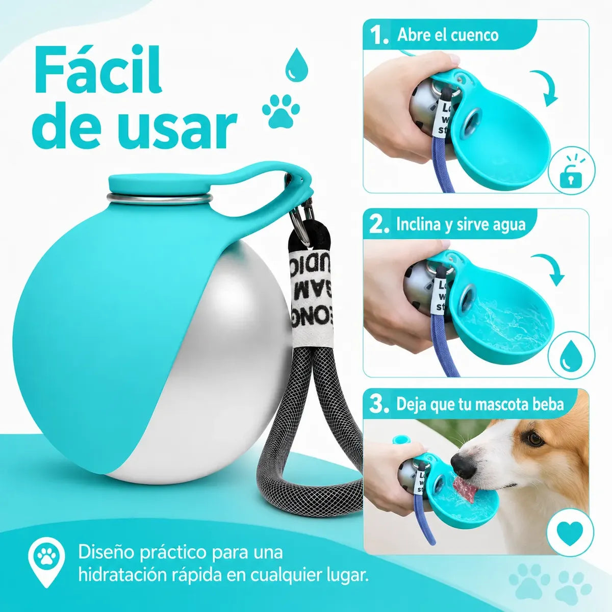 PetGo™ — Bebedero Portátil 2 en 1 para Mascotas