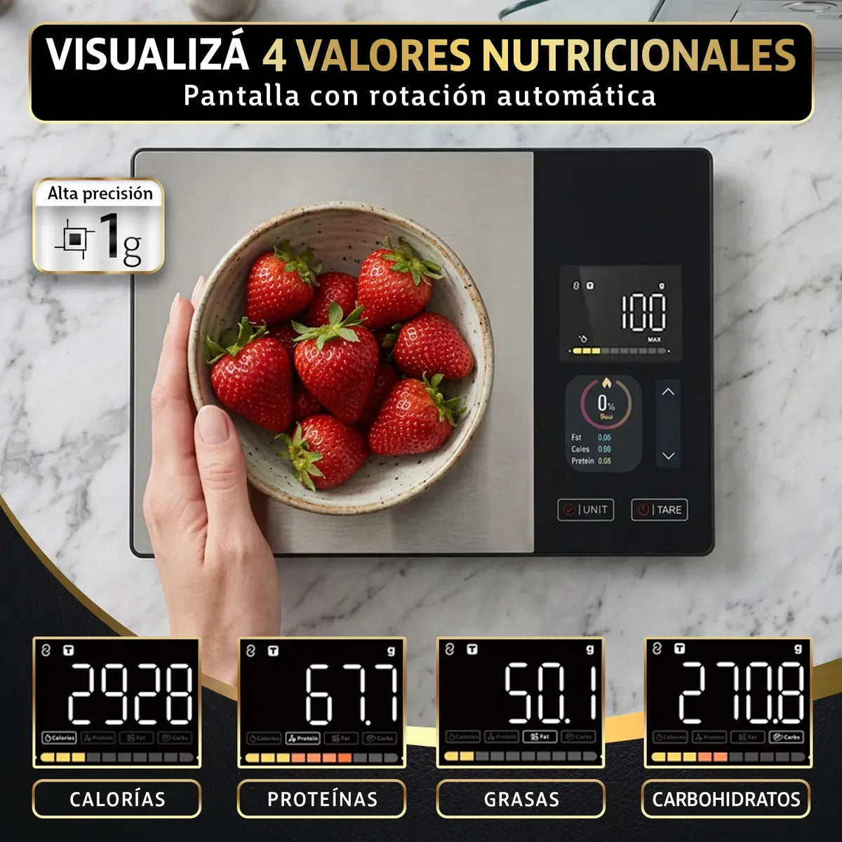 NutriScale™ | Balanza Inteligente de Cocina con Bluetooth y App