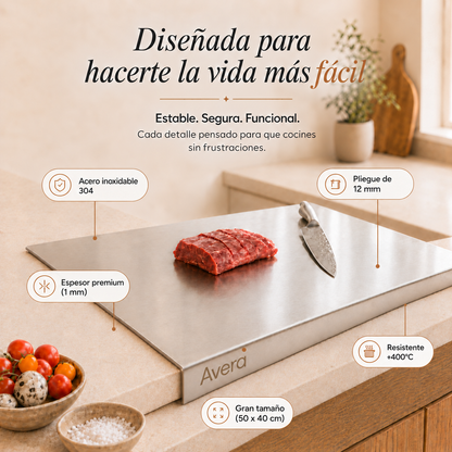 Tabla de Acero Inoxidable 304 (50x40)