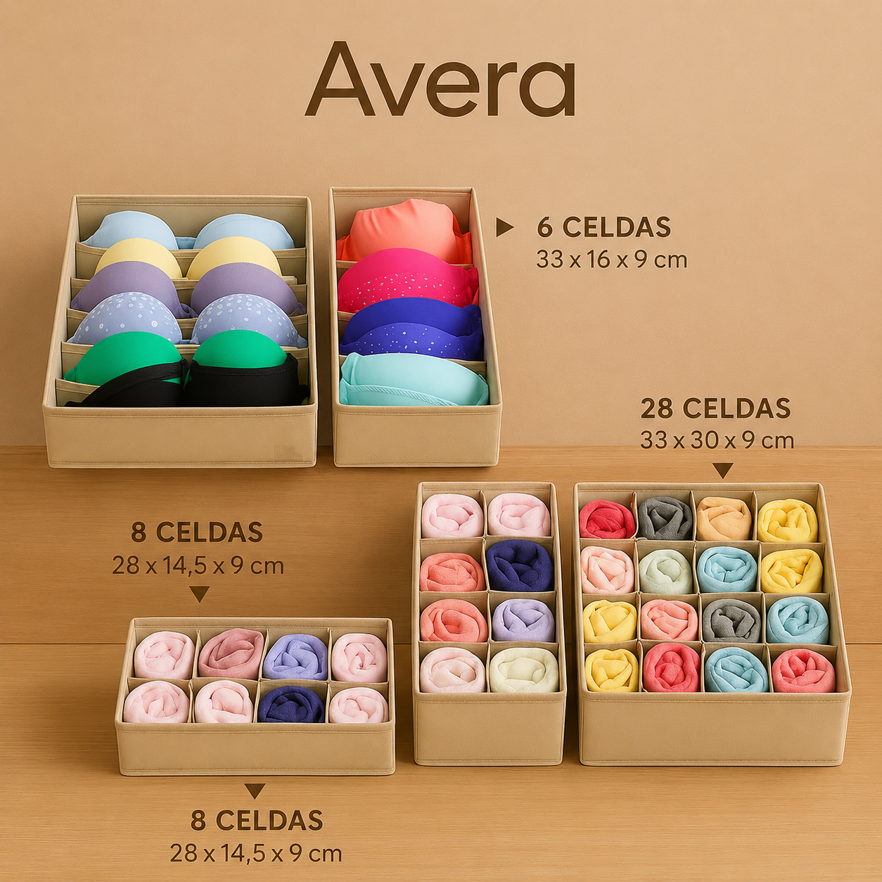 Kit 4 en 1 Organizador de Ropa